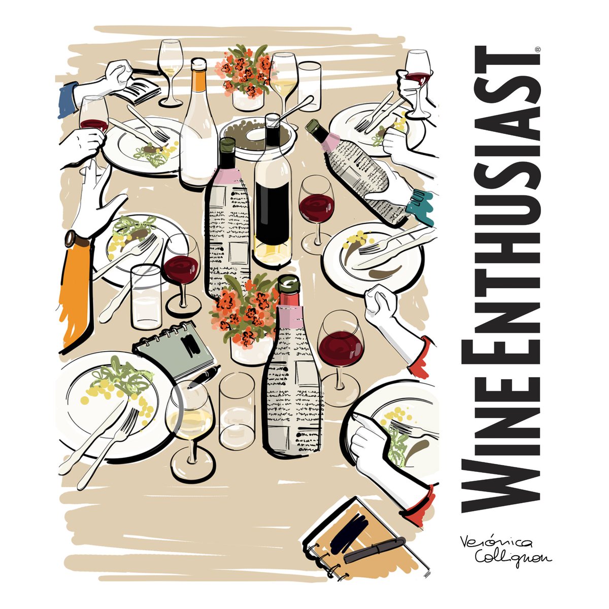 _illustrationX's tweet photo. #KingstonWineClub : Veronica Collignon illustrates a lovely article for @WineEnthusiast Magazine for their December publication "The Collector's Issue" #Editorial #magazine #wine #collectorsissue #WineEnthusiast #lifestyle #tastinggroup https://t.co/lyOJla4ojy https://t.co/txYl8BPMvA