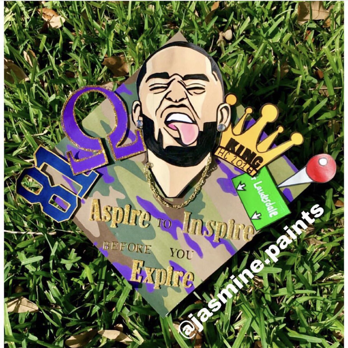 TheMcFaddenShow's tweet photo. If Only Y’all Knew My Story🔥

“Aspire To Inspire Before you Expire🙌🏾

S/o to @JasminePaints_ for the OWTstanding Grad Cap👏🏾👏🏾👏🏾

LongLiveRu Forever🕊💜 #LLRu https://t.co/NvcEUjpcnG