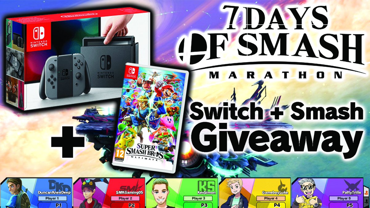 DuncanCantDie's tweet photo. To get everyone ready for 7 Days of Smash, we have our first giveaway! Get a Nintendo Switch and a copy of Smash Bros. Ultimate with the winner announced on release day. 

https://t.co/WAQIzmwUW6 https://t.co/6csv69mXo0