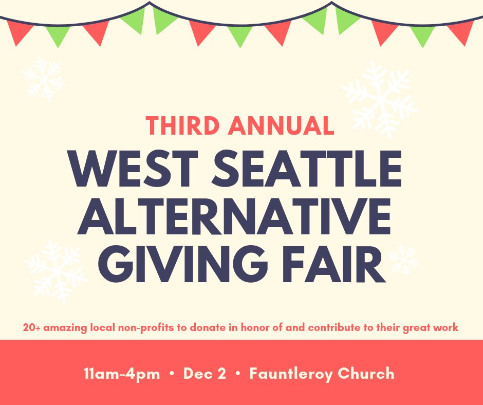 CompassHousing's tweet image. Join us tomorrow at the West Seattle Alternative Giving Fair!  facebook.com/events/1991689…