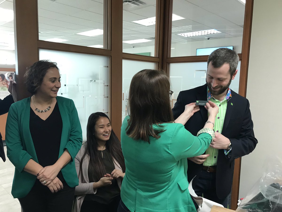 So sad to see you go <a href="/JenKane5/">Jen Kane</a> but excited for your new role. @JakeGaudet_TD #TDDieppe has now #adopted you as our new #BranchManager! #TeamGaudet :)
