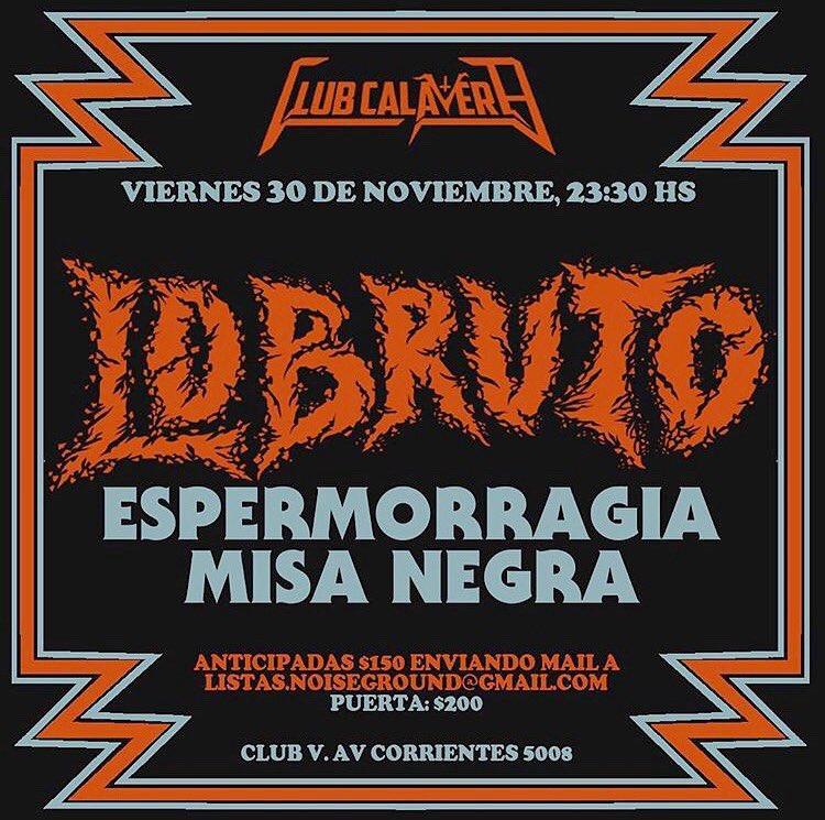 ClubVBar's tweet image. Skere skere skere, skere skere. Skere skere; skere skere skere: skere skere Skereeeee! qué se yo, solamente queríamos poner skere. Esta noche Lo Bruto Espermorragia y Misa Negra en el ciclo más canchero del metal nacional Club Calavera en Club V, por supuesto.