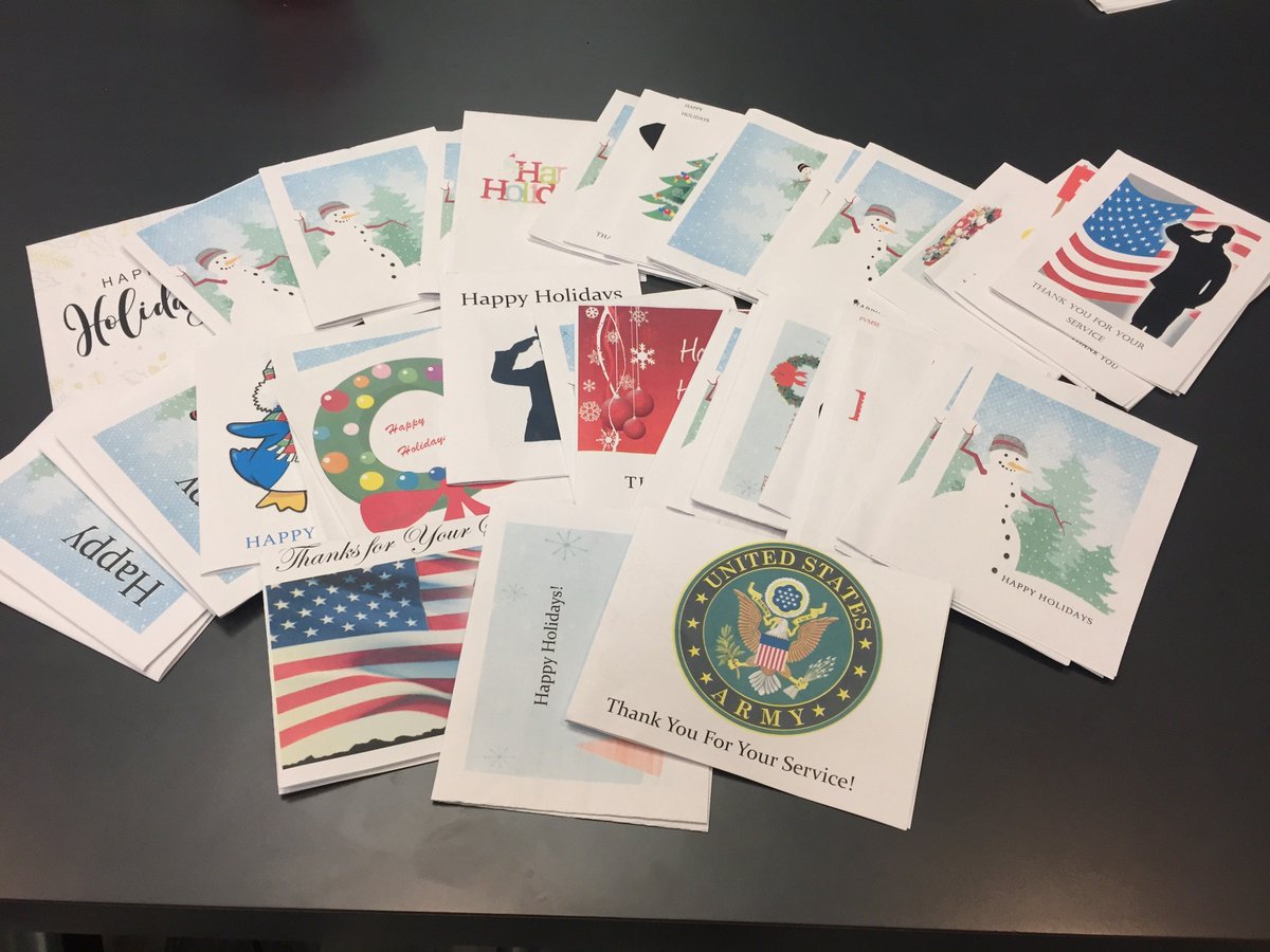 On #GivingTuesday2018, Mrs. Espersen (school nurse/USO volunteer) visited my Digital Literacy classes and taught students about the USO. Students then learned Microsoft Publisher, reviewed steps of a friendly letter, and created holiday cards to be distributed to the local USO.