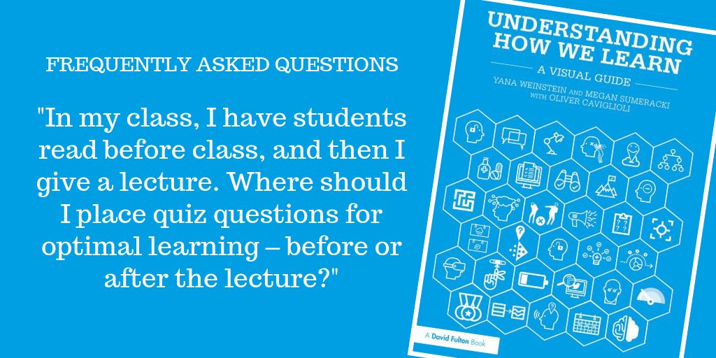 RoutledgeEd's tweet photo. "The Learning Scientists" of @AceThatTest -- @doctorwhy & @DrSumeracki -- answer this FAQ and more in their new book #UnderstandingHowWeLearn, illustrated by @olicav. Pick up your copy today: https://t.co/JJfPU40t8W #teacherlife #deeperlearning #edchat https://t.co/YipPZzzbDL