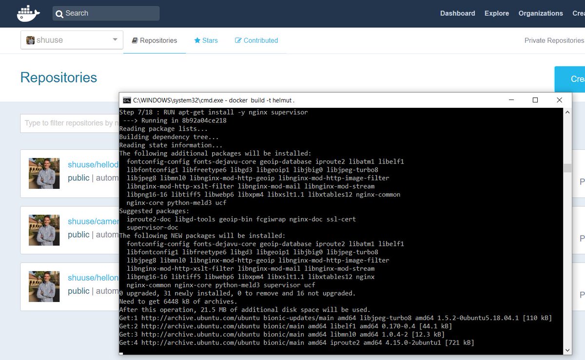 simenhuuse's tweet image. Building a #docker image is like a opening a birthday present in reverse: I have all the parts that should go into the box, now I&apos;m super exited to see it being wrapped - and really happy once packed up and I can play with it. 😅 
#dockercloud #googlecloud #tensorflow #multicloud