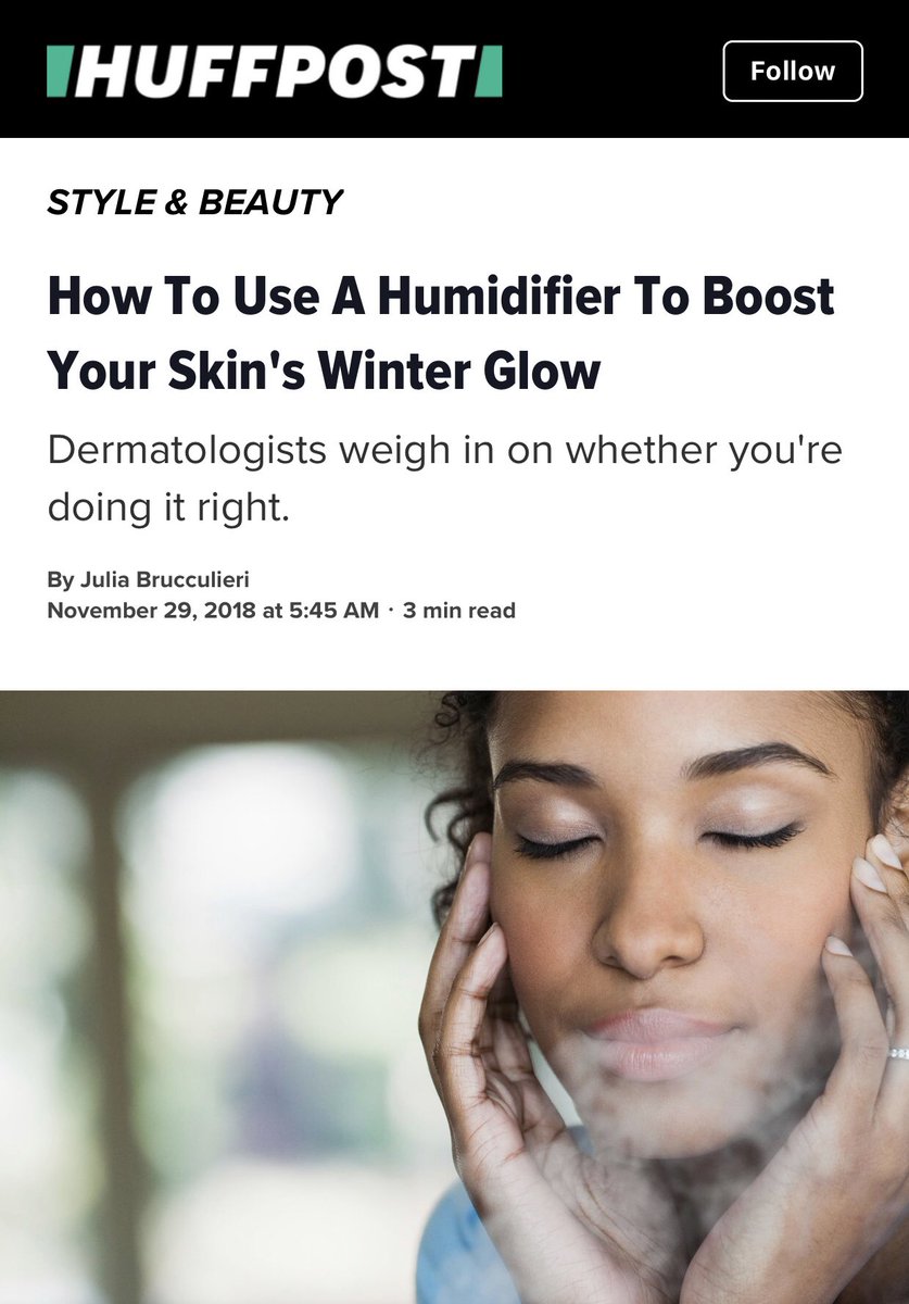 Dr. Omar Ibrahimi and other expert dermatologists share how to use a humidifier this winter to boost your skin's glow. @HuffPost huffpost.com/entry/humidifi…