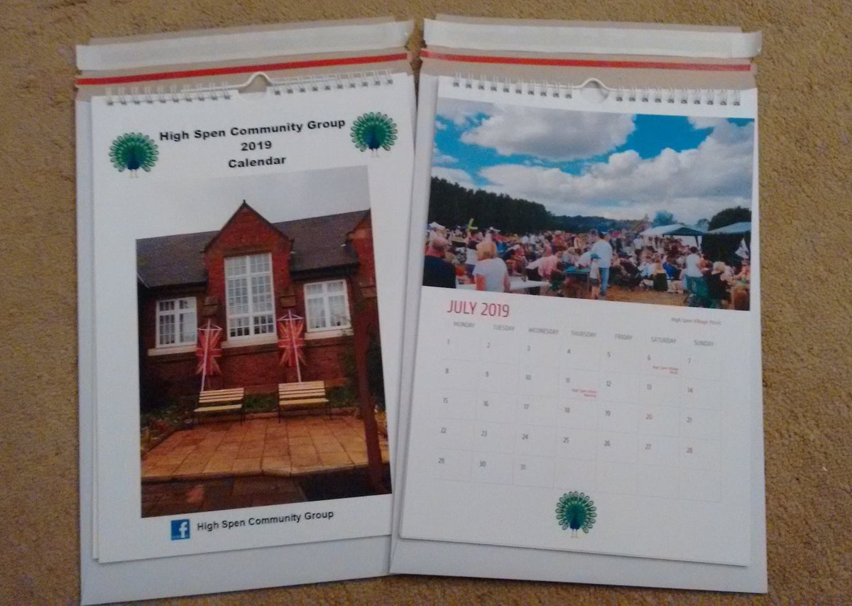 HighSpenCG's tweet photo. The High Spen 2019 calendar is now available, it's a limited edition and only £6 each. It's A4 size with 13 local pictures. Message for more details or you can buy them in Wig's Place. All proceeds go to the Community Group. https://t.co/nvv9JtE4W4