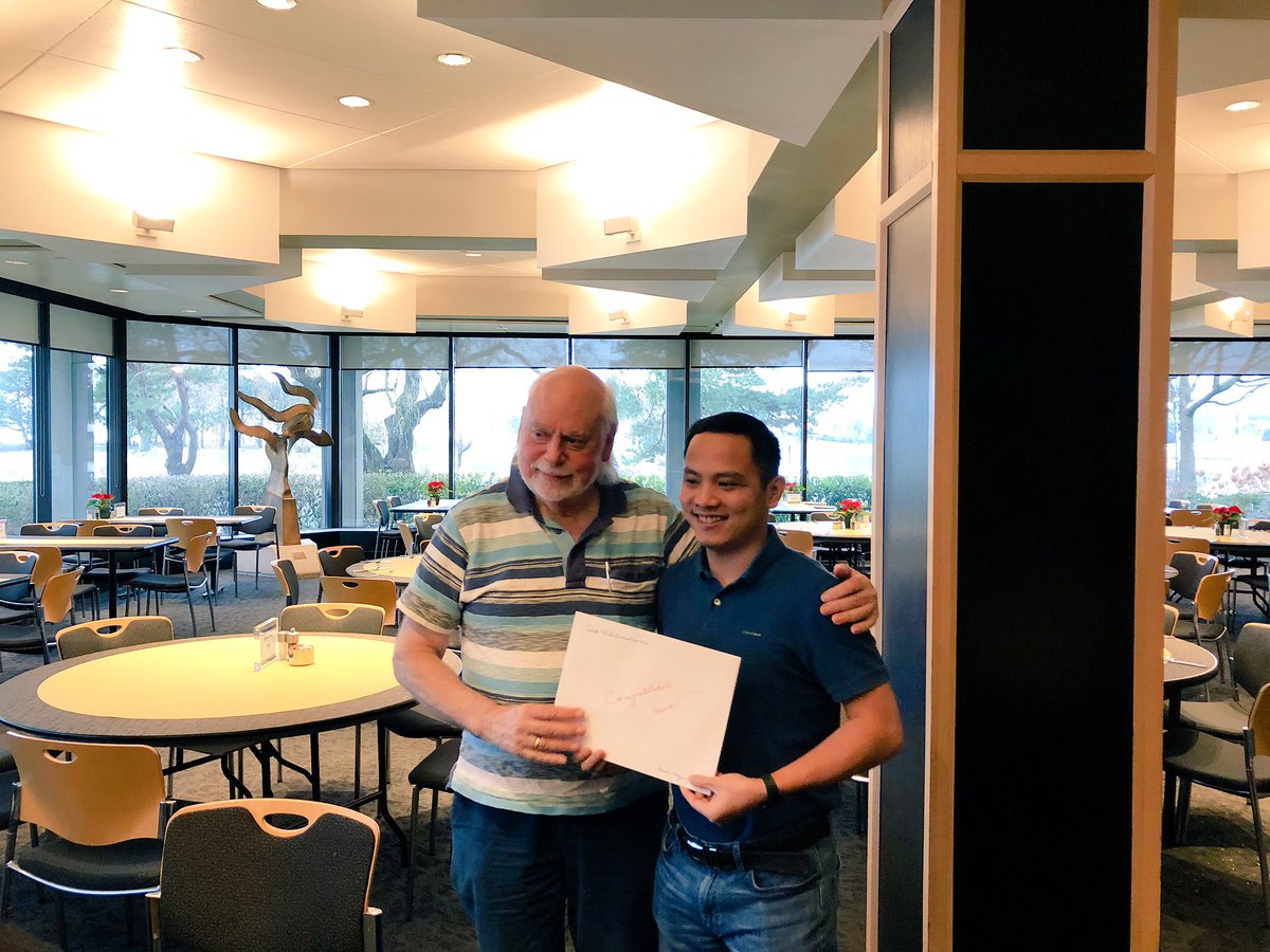 Yuanning Feng (@yuanningfeng) on Twitter photo <a href="/sirfrasersays/">Fraser Stoddart</a> is giving the Group Awards! Congratulations to <a href="/KrishnaMNalluri/">KrishnaMohan Nalluri</a> and <a href="/qiuyunyan/">Yunyan Qiu</a> for the Group Meeting Winners Award, <a href="/MinhT_Nguyen/">Minh T Nguyen</a> for the Best Paper Award and @Lorenzointhelab for the Good Samaritan Award! <a href="/sirfrasersays/">Fraser Stoddart</a> is giving the Group Awards! Congratulations to <a href="/KrishnaMNalluri/">KrishnaMohan Nalluri</a> and <a href="/qiuyunyan/">Yunyan Qiu</a> for the Group Meeting Winners Award, <a href="/MinhT_Nguyen/">Minh T Nguyen</a> for the Best Paper Award and @Lorenzointhelab for the Good Samaritan Award!