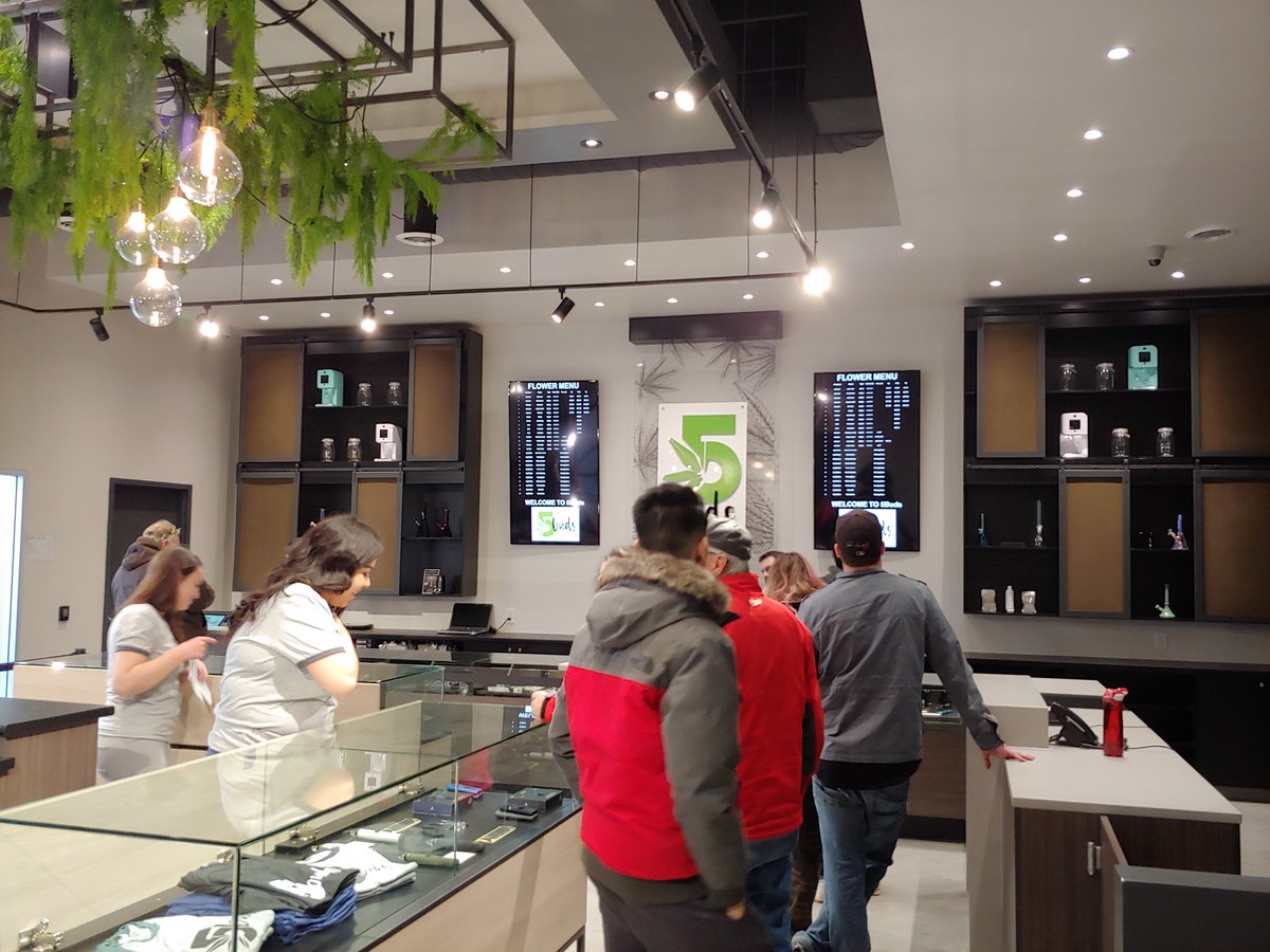 16 strains are available here, ranging from $14 to $23 per gram. Profits go back to the First Nations invested in the company.

Member of English River here is beaming, says he's very excited for how this could help his community. #yxe