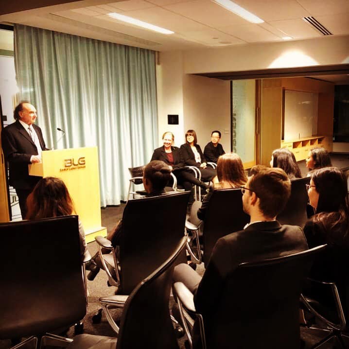 FGNCanada's tweet photo. We are so thankful to have had SCC Justice Moldaver, @ErinDurant42, Alex Nguyen, and Laura Gomez as panelists last night at our event hosted by @BLGLaw Ottawa. Your insight and investment in our network is invaluable.

#FGN #firstgenerationnetwork #scc #blg #doj #gowlingwlg https://t.co/0ux8tzcXNU