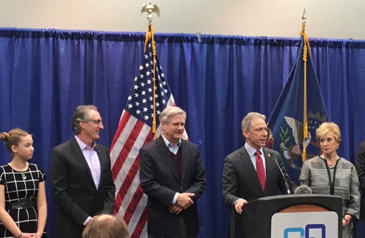 uspto's tweet photo. #USPTO Director Andrei Iancu is in #NorthDakota for #StateOfTech18 with @SenJohnHoeven , Gov. @DougBurgum , and @SBALinda to talk importance of protecting innovation, especially in the #tech sector. https://t.co/ajUDcdHzkH