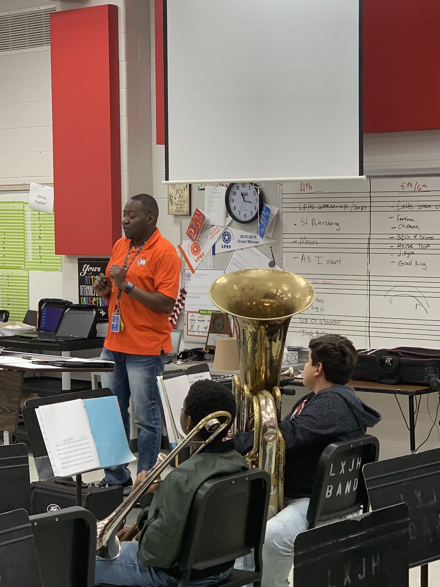 DrKadeGriffin1's tweet photo. Getting ready for the band concert on 12/3! Don’t miss it! #LOBOPROUD @lpisd #LPISDLeadership https://t.co/lKFf4mMwJ5