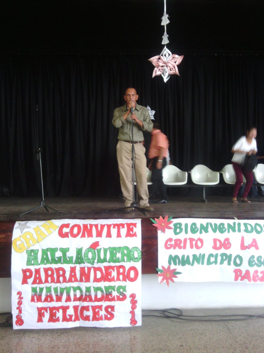 Con Entusiasmo y Esperanzas el <a href="/TelPaez/">TelPaez</a> del @circuiton7paez Participa en el Convite Hallaquero Parrandón Navideño <a href="/NicolasMaduro/">Nicolás Maduro</a> @psuvaristobulo <a href="/cedres_alexis/">Alexis Miguel Cedres</a> <a href="/especialmppe/">Dir. General de Educ. Especial</a> @EducEspPaez