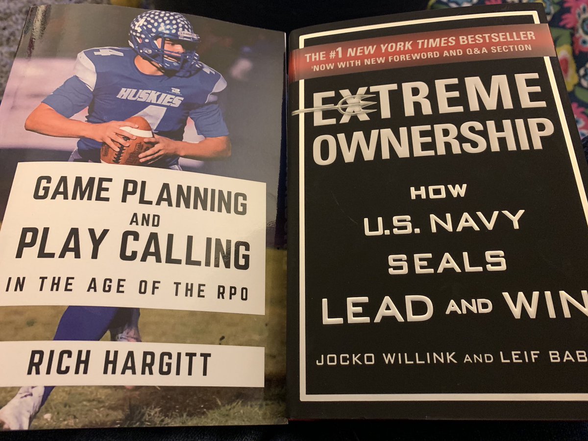CoachEdwardsGV's tweet photo. Off season reading! Can’t wait to dig into these! #improvement #sharkskeepmoving https://t.co/80ZmQNx2kO