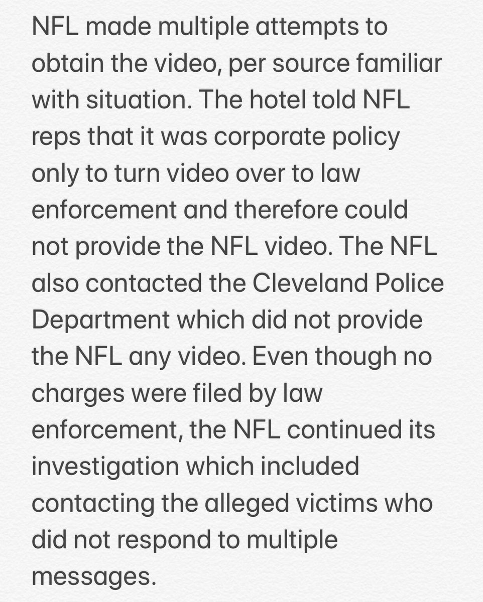 Neither the NFL nor the Chiefs viewed the Kareem Hunt video before it became public today, per official.  

Other info on the case: