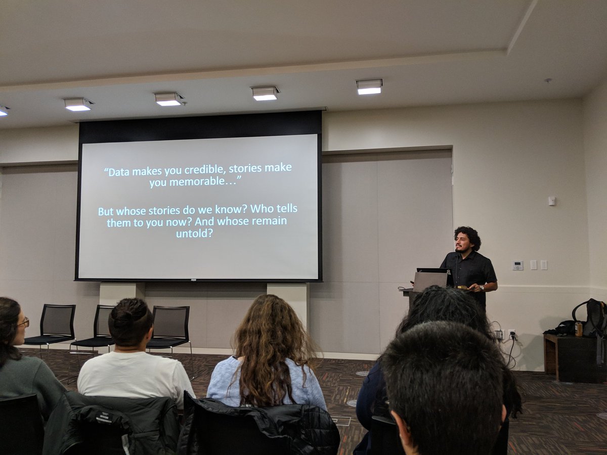 ooffutt's tweet photo. "Data makes you credible, stories make you memorable...but whose stories do we know? Who tells them to you now? And whose remain untold?" #radicalreenvisioningoftheenvironment https://t.co/uE44B8hdJB