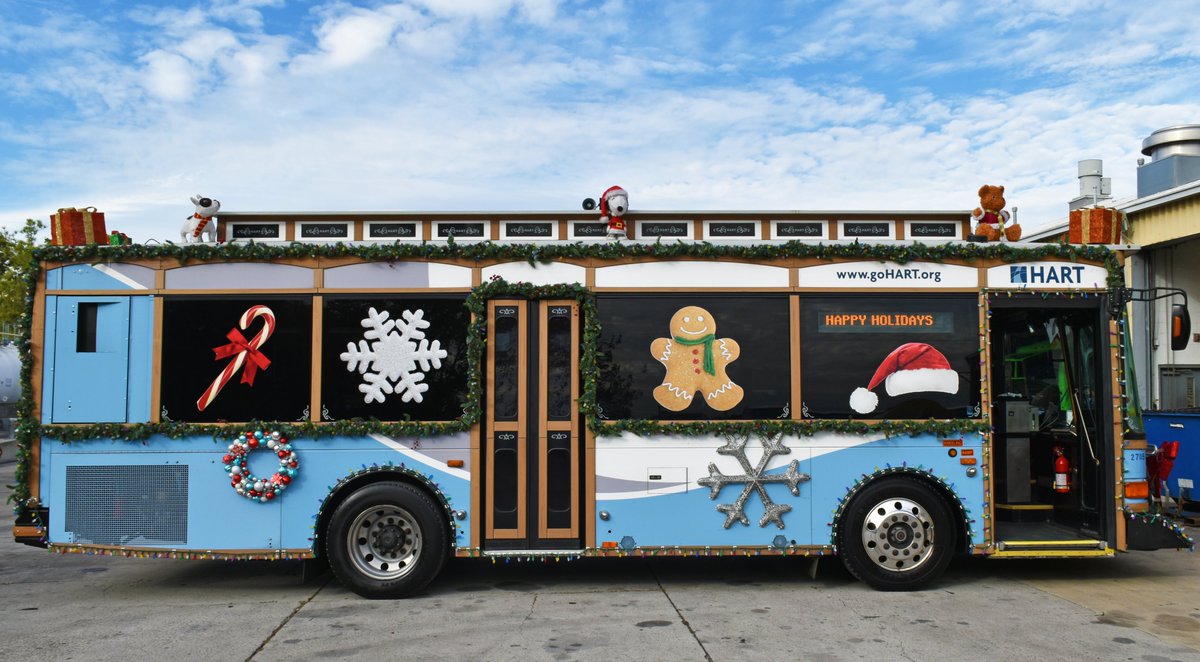 GoHART's tweet photo. Look for our holiday trolley in tomorrow's #SantaFest and #Christmas Parade! #HappyHolidays https://t.co/bDdLB4JUe4
