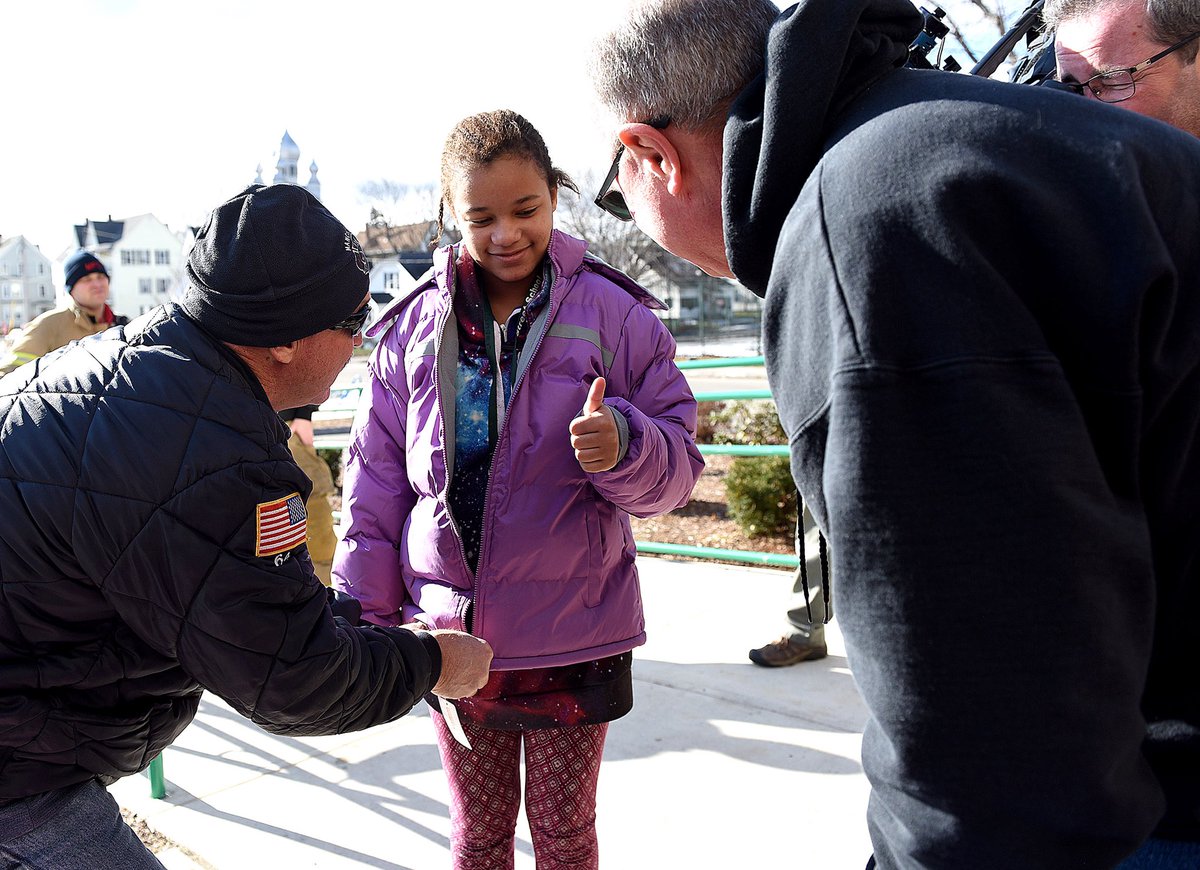 PICS: Manchester firefighters handed out about 800 winter coats for Saturday’s <a href="/katiemcote/">Katie McQuaid Cote</a> Scene in Manchester column #mht