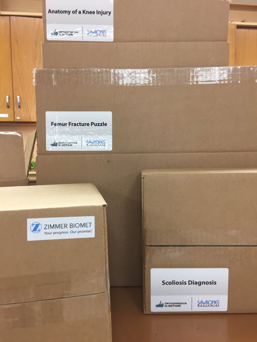 heidi_mckeen's tweet photo. Christmas came early to GBHS! Thank you @zimmerbiomet and @PerryInitiative for granting us this awesome Orthopaedics In Action Kit! Can’t wait to start using it! #stem #oia #perryinitiative  #handsonlearning #science https://t.co/GrHGQv0hIq