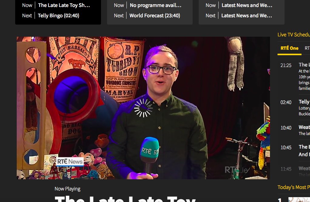 As much as I love seeing this guy's face, I wouldn't mind being able to watch the #LateLateToyShow, <a href="/rte/">RTÉ</a>...