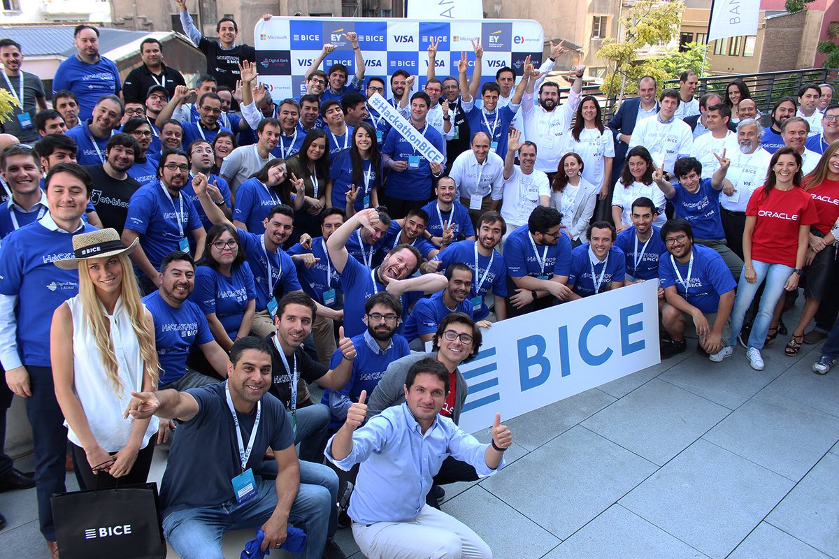 asonipser's tweet photo. Primera Hackathon BICE junto a @DigitalBankLA, tremendos participantes y el apoyo de @VisaCL @Oracle @EYChile @Entel @MicrosoftLatam
#HackathonBICE #BancoBICE #ModoBICE #fintech https://t.co/Bmn0beJt7F