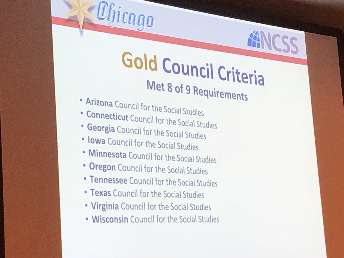 GASocStudies's tweet photo. GCSS is officially @NCSSNetwork Gold Star Council again this year! #ncss18 #gcss18 https://t.co/7LVjPND5lW