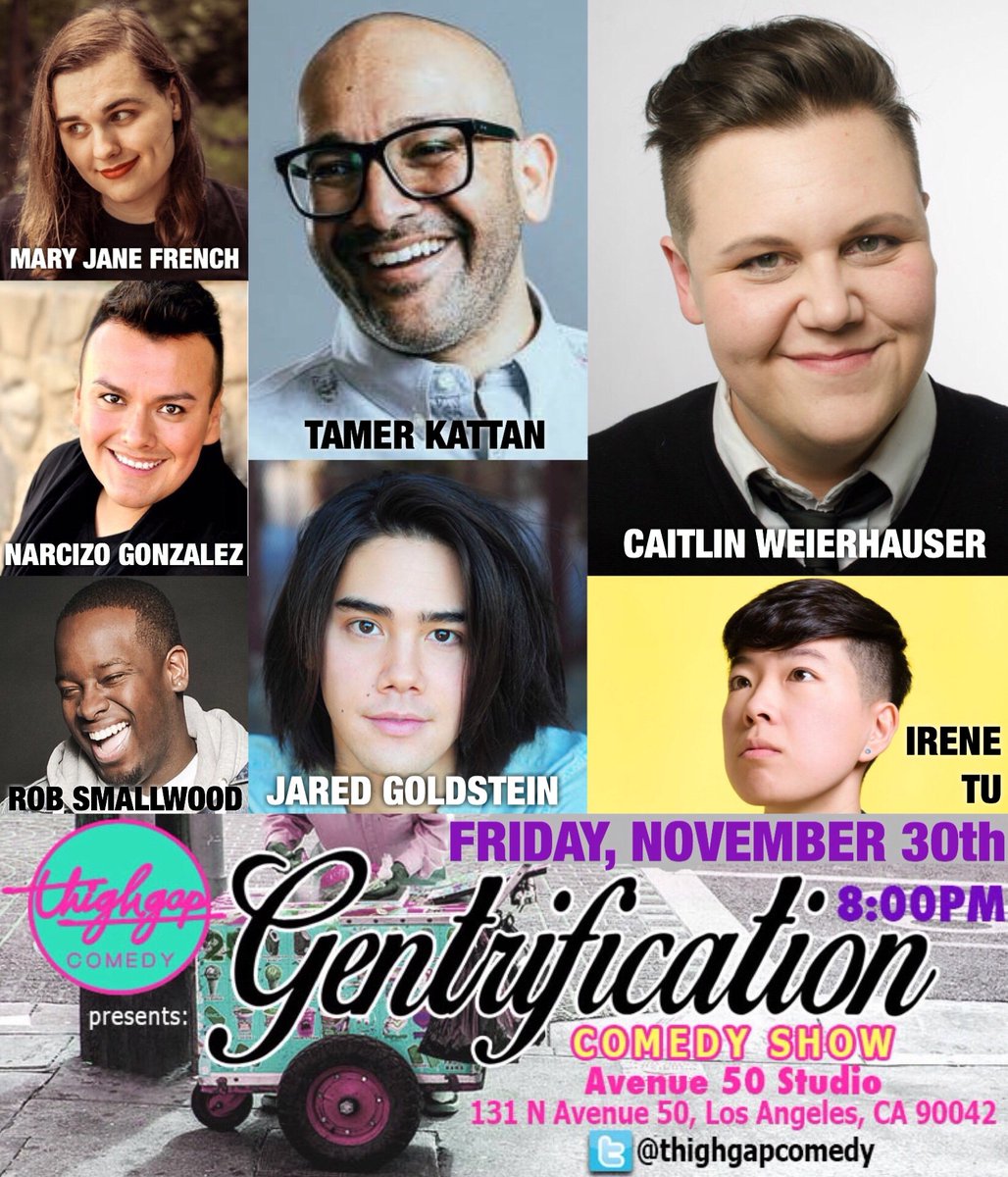 thighgapcomedy's tweet photo. Tonight's line-up is 🔥🔥🔥

Featuring
@UncleCait @TamerKattan @irene_tu @GonzalezNarcizo @MaryJaneFrench @heyjaredhey @Robby_Smalls

Doors @ 8pm
@Avenue50Studio 
Always FREE &amp; fun af 💅🏾���💗

Hosted by
@DivaDelux @MadisonShepard @danielleradford 

RSVP https://t.co/F21EYy1ty3 https://t.co/Cv0SIbIIA6