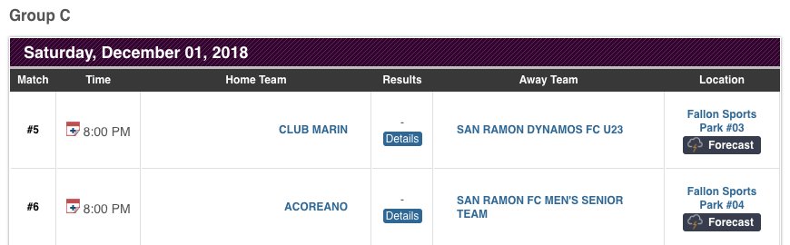 Our Copa Norcal kickoffs tomorrow @ Fallon Sports Park in Dublin. Come out and watch top level amateur soccer <a href="/LIGANorCal/">LIGA NorCal</a> <a href="/USLLeagueTwo/">USL League Two</a> <a href="/UPSLsoccer/">UPSL</a> league representation. Here are your Group C Match-ups. <a href="/club_marin/">Club Marin</a> <a href="/SanRamonFC/">San Ramon FC ⚽️</a> <a href="/ClubDynamosFC/">Dynamos FC</a> #supportlocalsoccer