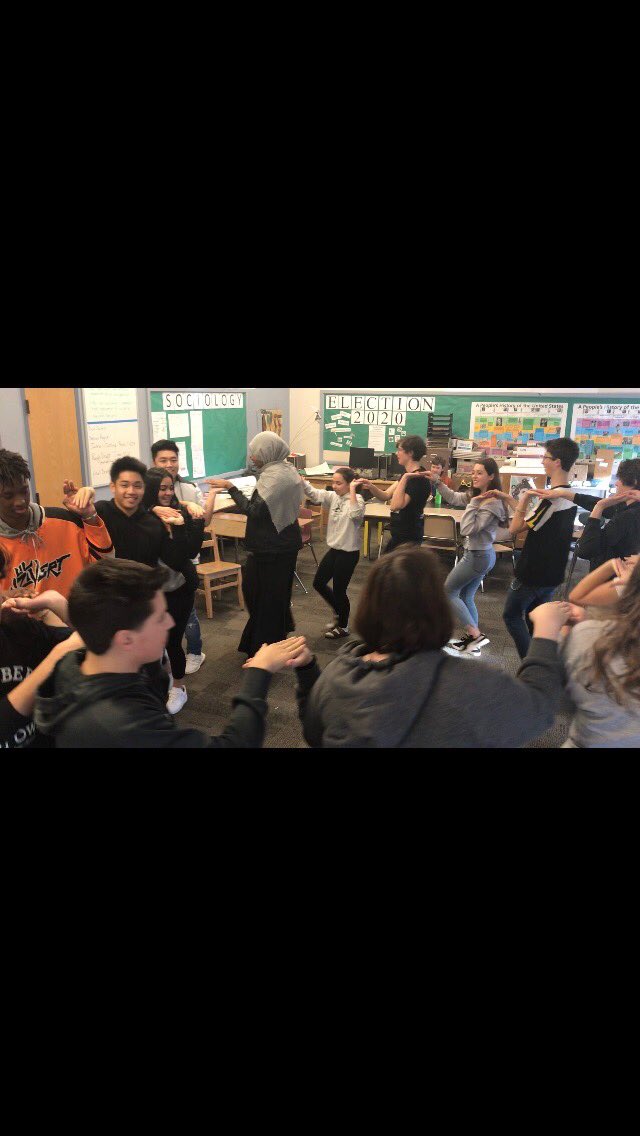 A longer table AND a broader dance floor at FHS. Jewish Student Association dancing at lunch today!