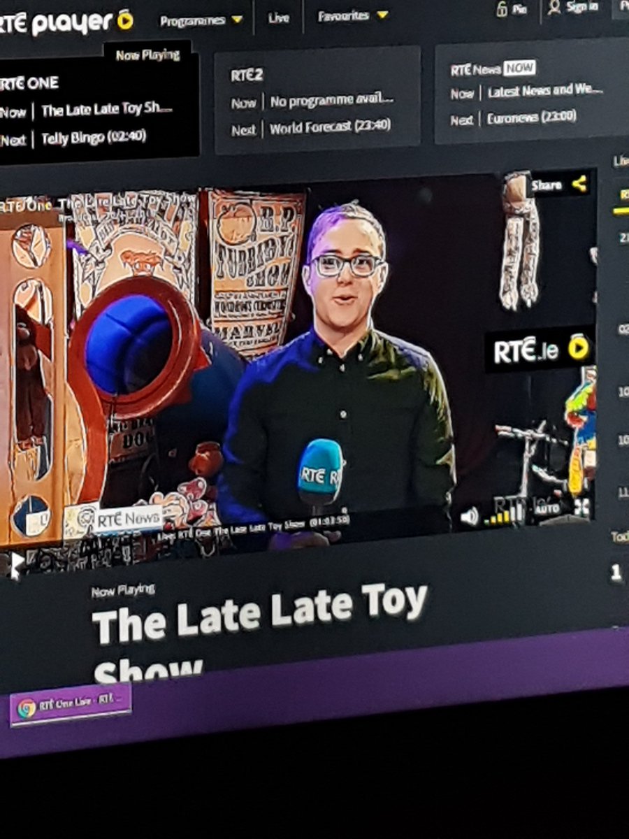ColeenFitzpat's tweet photo. @rte @RTEplayer Know this guy ? No ... well everyone trying to watch the late late toy show abroad will always remember 😭😭 broken rte player https://t.co/UKUFm3dkzk