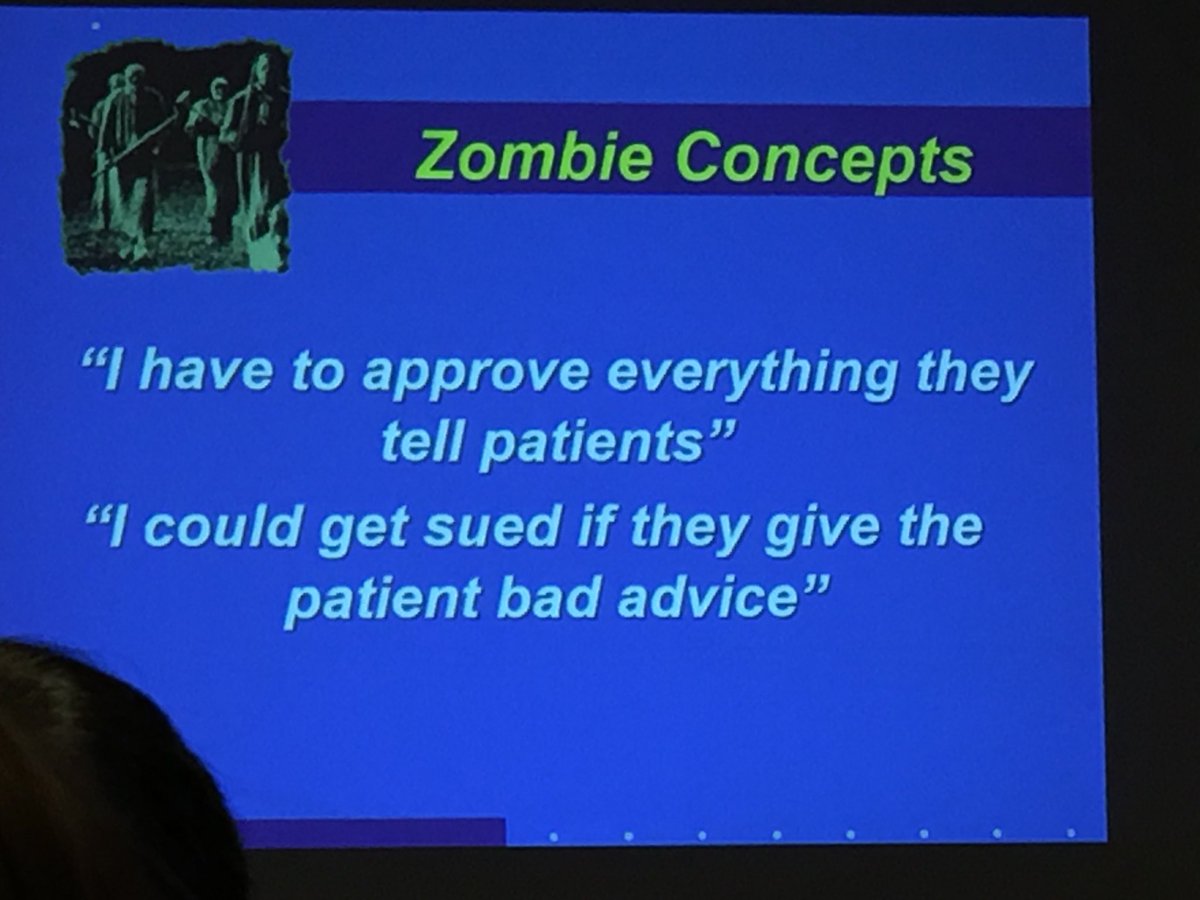 guidemd's tweet photo. Dr Rick Ward on “zombie concepts” that shouldn’t happen (but do) re team based primary care. #2018APCC https://t.co/EfYS2gO7Lf