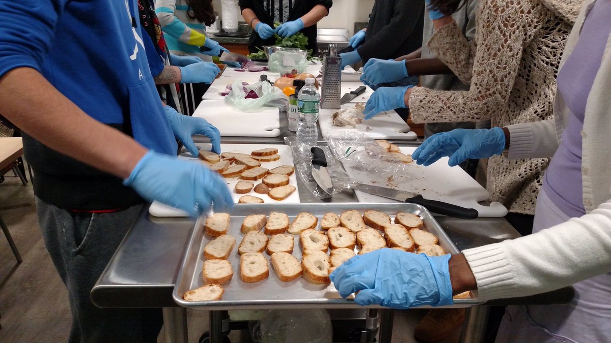STEP held its first successful cooking group! Our goal is to support our young adults in developing a holistically healthful lifestyle. 7 patients prepared a bruschetta appetizer and butternut squash, broccoli rabe, and a garbanzo bean dish, all of which was delicious! #NewHaven