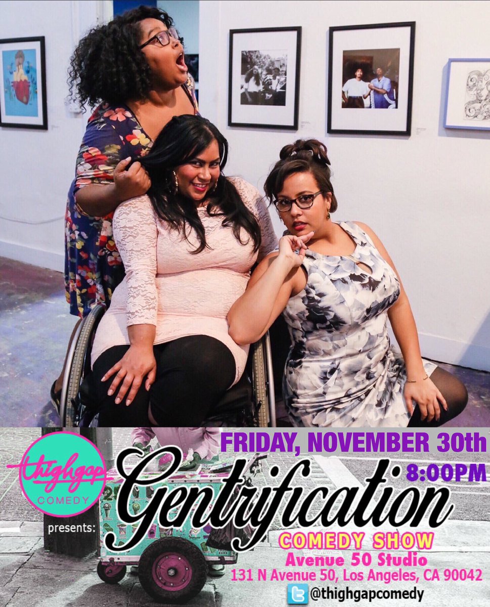 thighgapcomedy's tweet photo. TONIGHT
FRIDAY, 11/30

You girls @DivaDelux @MadisonShepard @danielleradford are host another 🔥🔥🔥 line-up at #GENTRIFICATION #HighlandPark #comedyshow

Doors @ 8pm @Avenue50Studio 
Always free, fun &amp; diverse af 💅🏾💕💗

RSVP https://t.co/F21EYy1ty3 https://t.co/AglxxbeN67