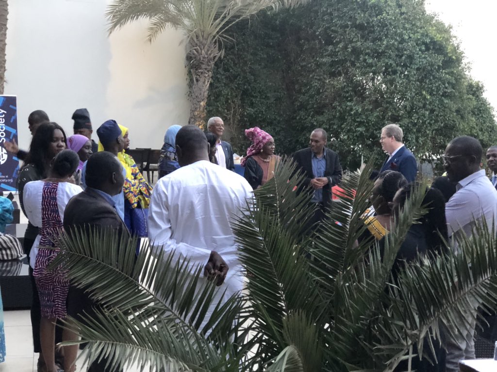 VictorNdonnang's tweet photo. The @isocsenegal chapter’s members, leaders and next generation leaders welcome @SullivanISOC in #Senegal for his 1st visit in #Africa, as new President and CEO of the @internetsociety. #ShapeTomorrow #IoTSenegal https://t.co/sM5ZwwpfVF