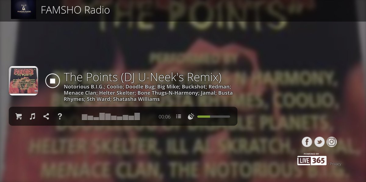 famshoradio's tweet photo. How many of y'all remember #thePoints with so many #classic #hiphop #artists all on one track? This was the #firstsong that #Biggie & #BoneThugs #rapped on together. Stays in #rotation on #famshoradio. #InternetRadio #tunein at https://t.co/V0DN9ItHku https://t.co/el0peLXolc https://t.co/eZnwNZBb8w