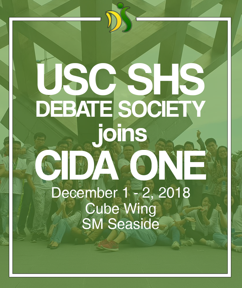 uscshs_debsoc's tweet photo. Heads up, Carolinians! Today is the first day of the Cebu Inter-school Debating Association (CIDA) 1 tournament!
Show your support to our very own competing teams from the USC SHS Debate Society!
#USCPotentials
#StandUpBeHeard
#READYsaPOTENTIAL
#READYNAKO https://t.co/XtngHss810