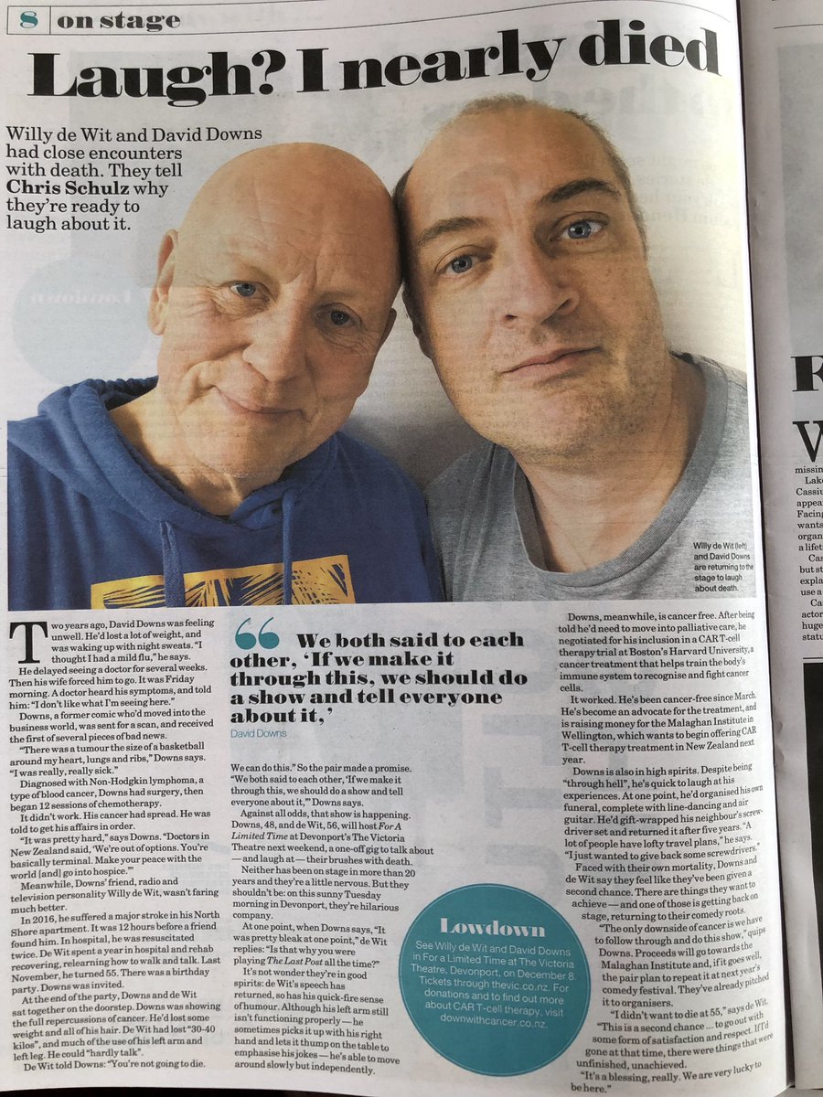 dwdowns's tweet image. Awesome to be able to tell our stories in The Herald this morning. Tickets selling fast. Get in quick. For A Limited Time. #downwithcancernz