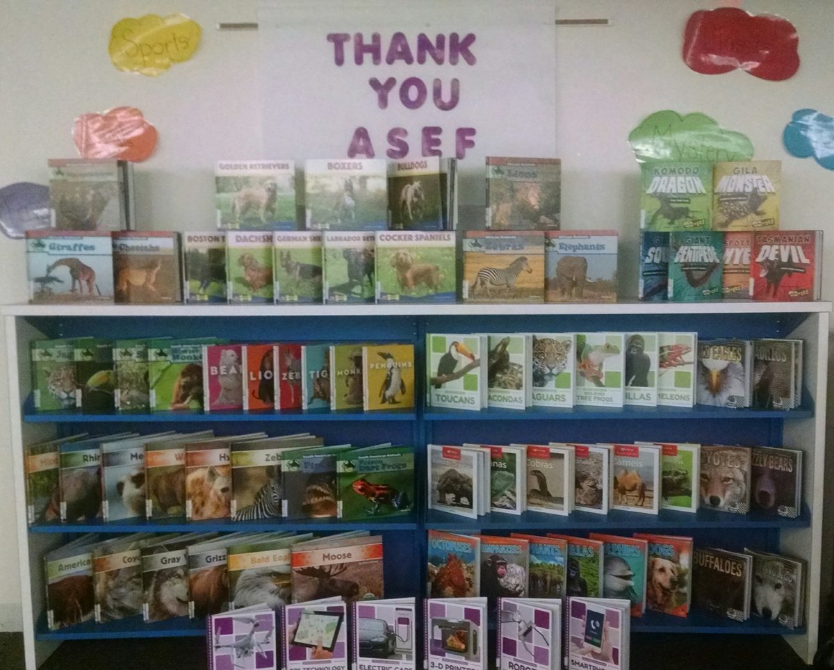 library_ph's tweet photo. I feel like I just set up the library for Christmas morning. I hope the kids are as excited as I am. I don't say this a lot but I can't wait until Monday!!!! @ASEdFoundation https://t.co/guVE6J7rwO