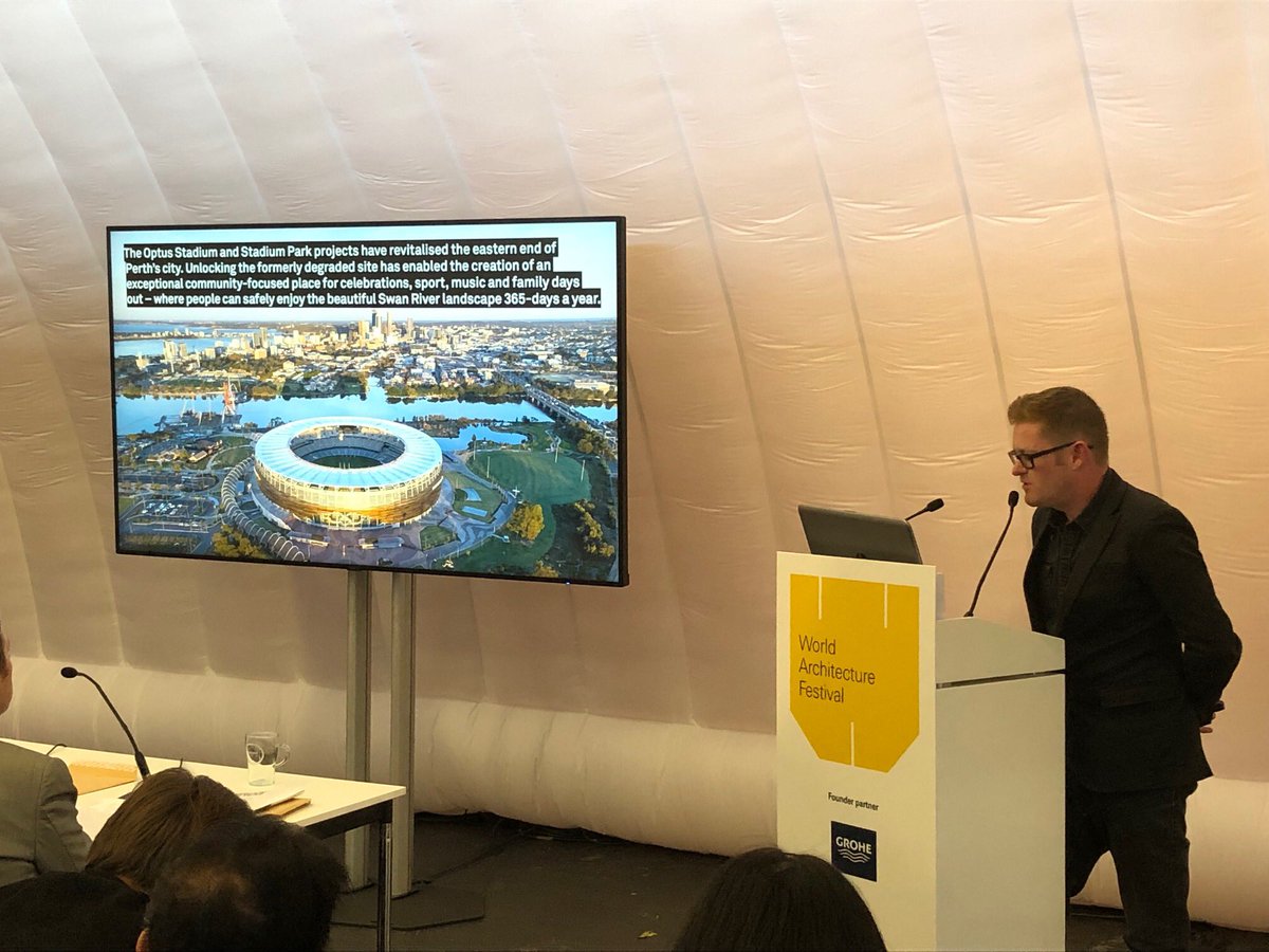 HASSELL Principal Anthony Brookfield spoke about the importance of creating a place for the entire community when presenting <a href="/OptusStadium/">OptusStadium</a> Parklands at <a href="/worldarchfest/">World Architecture Festival</a>