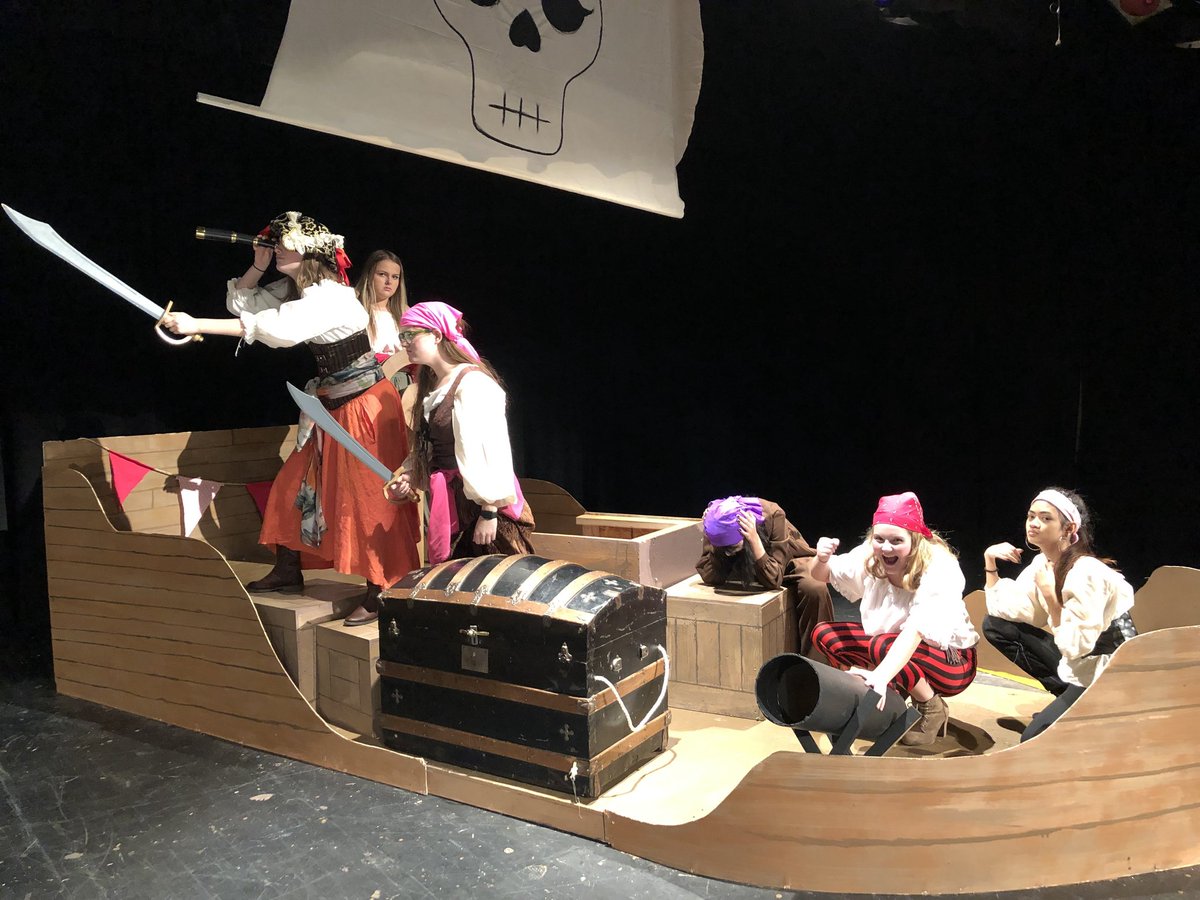 DchsTheater's tweet photo. It's opening night, and we are ready to set sail! 
We hope to see you tonight or tomorrow at 7:30! Come have a laugh with us! https://t.co/CucxHuYeM8