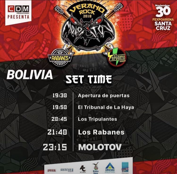 StanleyProduPy's tweet photo. *A horas del concierto del año en la Ciudad de Santa Cruz BOLIVIA 🇧🇴 TRIBUNAL DE LA HAYA🇧🇴 @los_tripulantes 🇳🇱 @LosRabanes 🇵🇦 @MolotovBanda 🇲🇽 * https://t.co/OyOy3lLw5z