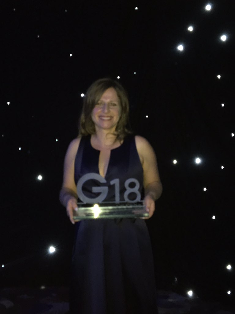 David_Aluk's tweet photo. So proud of @AluK_GB Anna for winning Unsung Hero Award at @G_Awards #G18Awards https://t.co/bymkdgDJp1