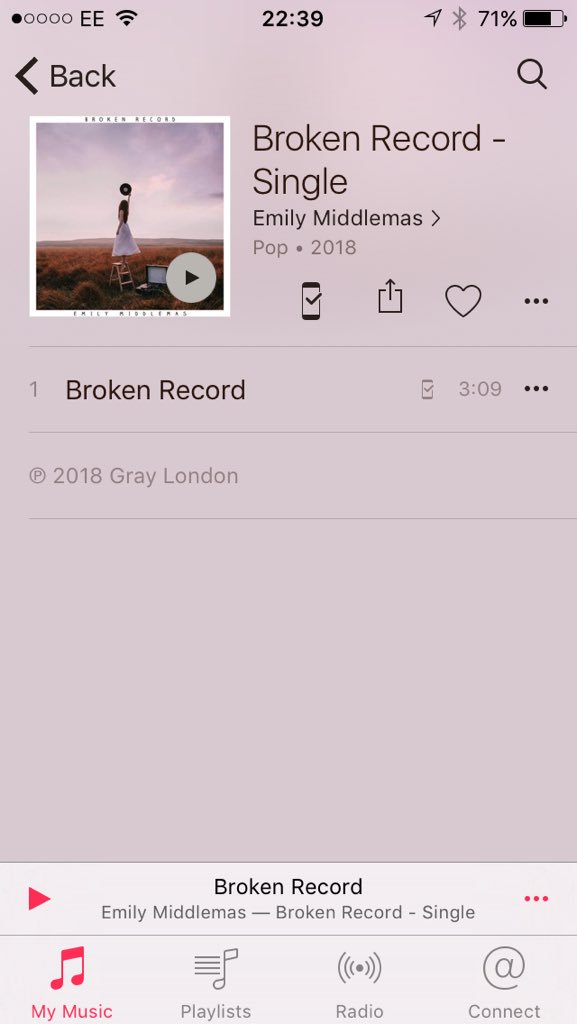 Pidgeman's tweet photo. Amazing new single #BrokenRecord by @emilymiddlemas_ out today. Another awesome track from this wee star.
Go grab your download now, well worth. Great work Em 👏🏼❤️ #ProudOfYouEm #AmazingTrack #OurWeeStar 😀👏🏼👍🏼 https://t.co/DcRQc4X7ZS
