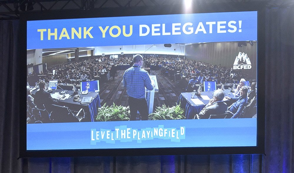 bcgeu's tweet photo. The #bcfed18 convention has now concluded and it has been an extraordinary week. A few final photos and a big thanks to all who participated. We are excited to move forward under president Laird Cronk and secretary-treasurer Sussanne Skidmore's leadership, let's get to work! https://t.co/jYwdYvMIll