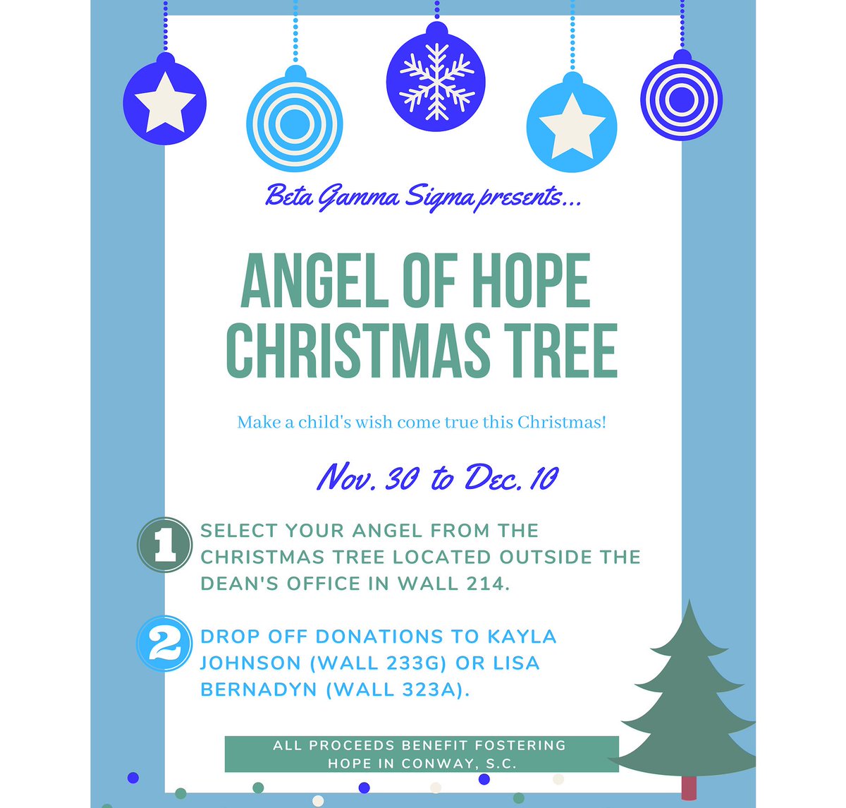 Coastal Carolina University Beta Gamma Sigma (@ccubgs) on Twitter photo BGS is working on a holiday service project! All proceeds benefit Fostering Hope! #bgsgivesback #betagammasigma #bgs #ccu <a href="/BGSHonorSociety/">Beta Gamma Sigma</a> BGS is working on a holiday service project! All proceeds benefit Fostering Hope! #bgsgivesback #betagammasigma #bgs #ccu <a href="/BGSHonorSociety/">Beta Gamma Sigma</a>