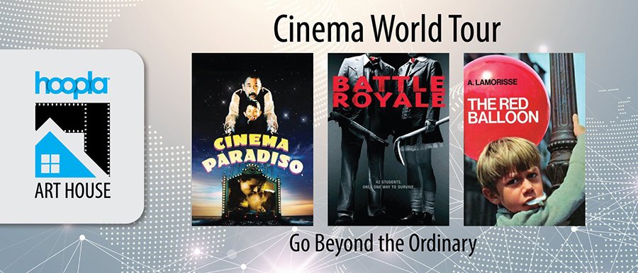 a graphic with three movie posters from foreign cinema