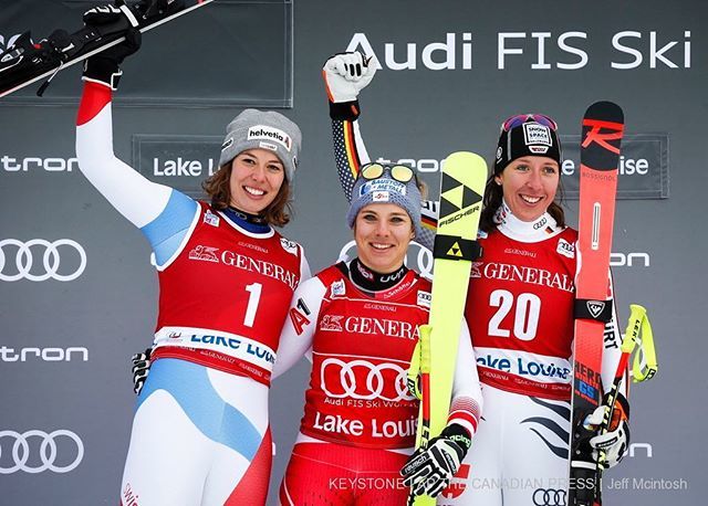 lake louise, 1st dh, dames