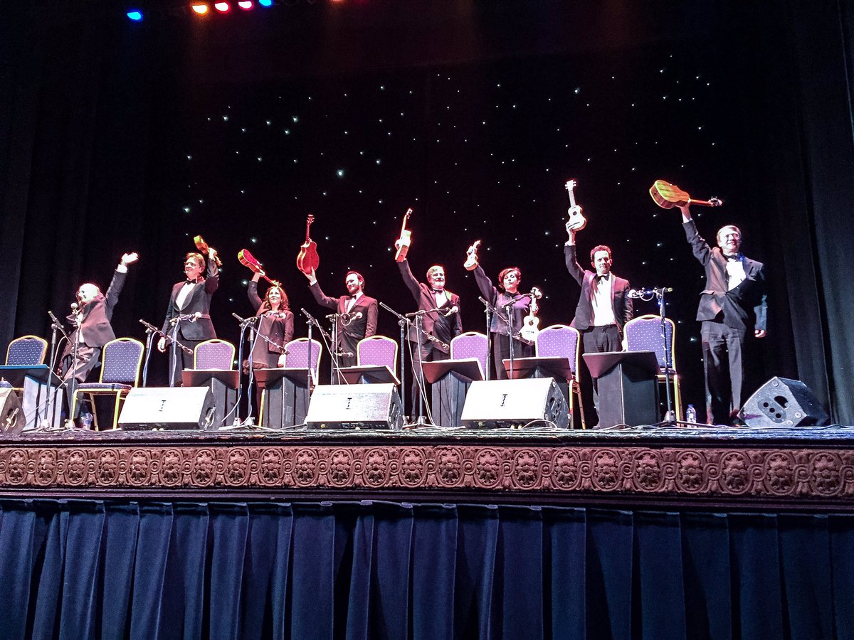 Wigglesfrombath's tweet photo. Great night watching the Ukulele Orchestra of GB @TheUkes at the stunning Grand Theatre in Blackpool #ukeon #Ukulele #ukuleleorchestra #music #christmasstrumalong https://t.co/Fh7PaBDCtU