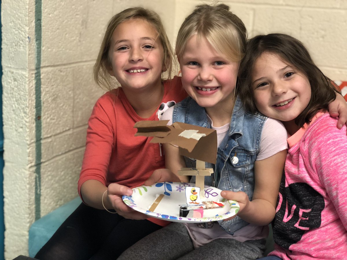 Engineering some diving boards for Farmer Brown’s ducks in “Click, Clack, Moo” #WPSFutureReady #WPSproud