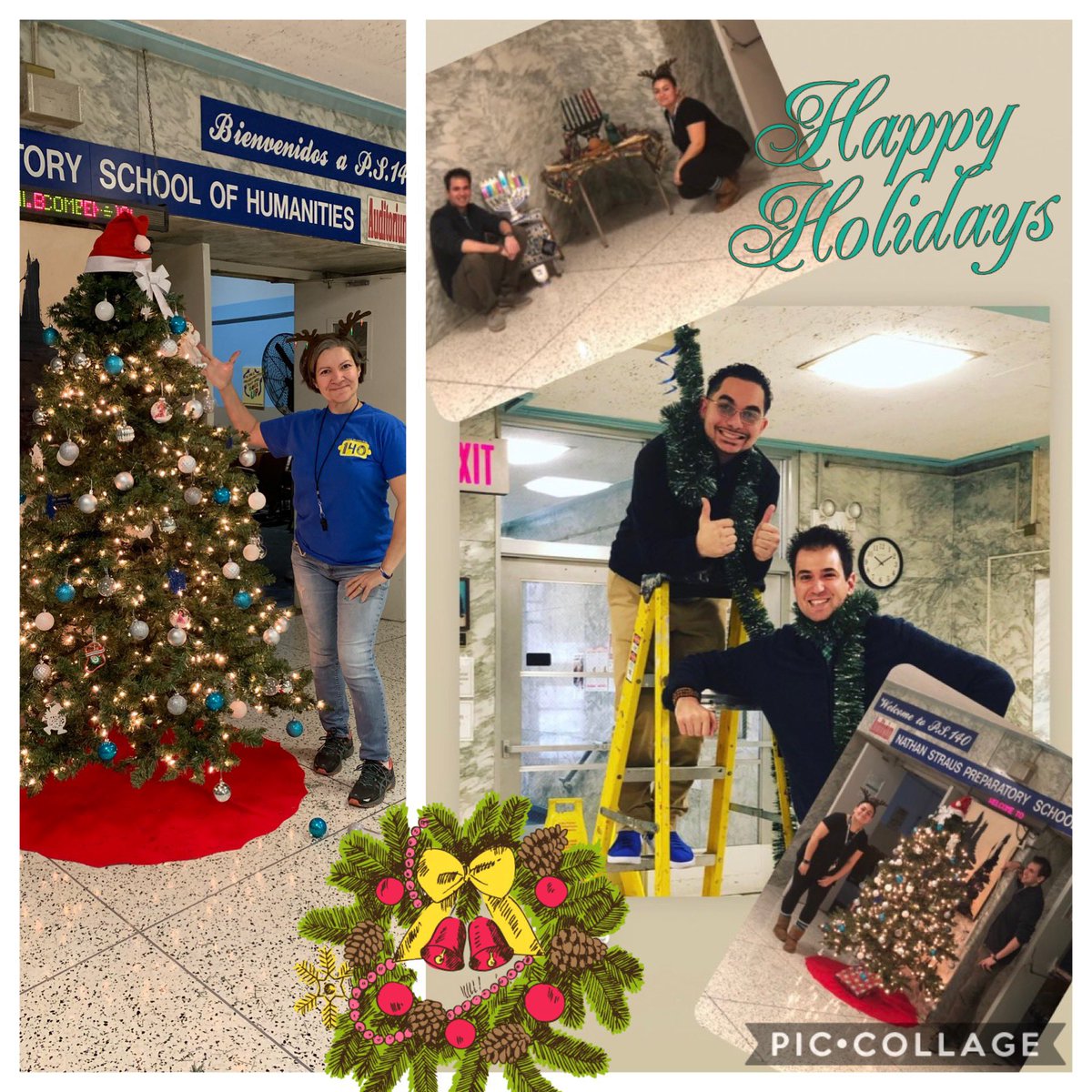 PS140PTA's tweet photo. You what November 30th is? Lobby Decoration Day!!! So grateful for the folks who helped us today and The @EdAlliance and PTA relationship has really be tremendous this year and parents agree!! ❤️😍🤩 #PS140Strong #PS140M https://t.co/CDUE1pXPMg